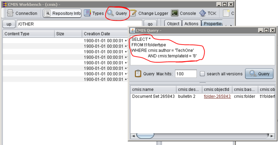 Querying via Workbench